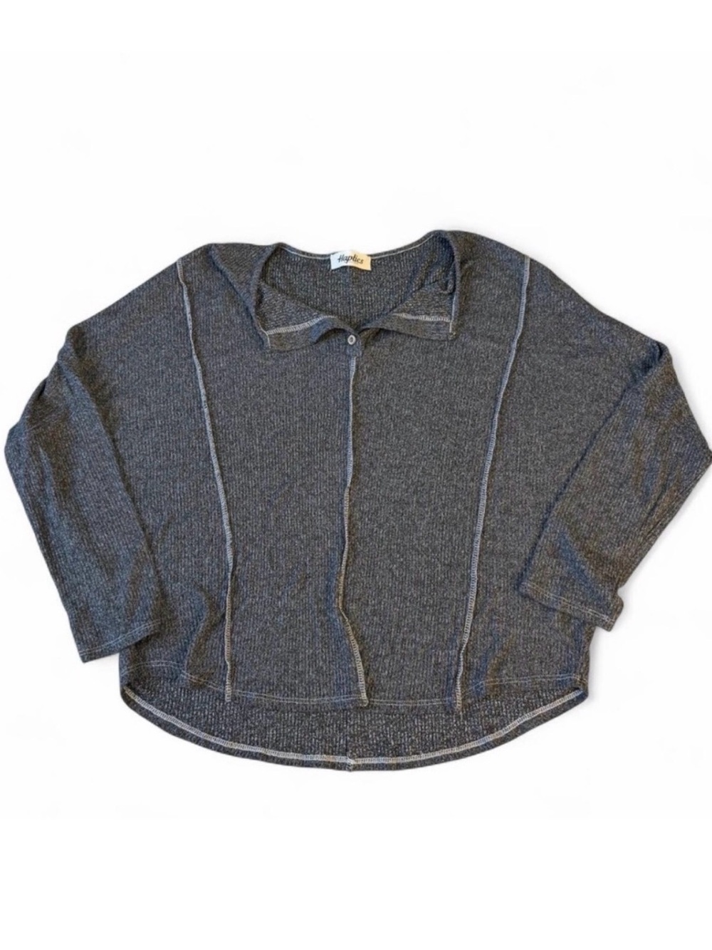 3/$20 Haptics Super Soft Dolman Sleeve Henley Women’s Large Classic Normcore